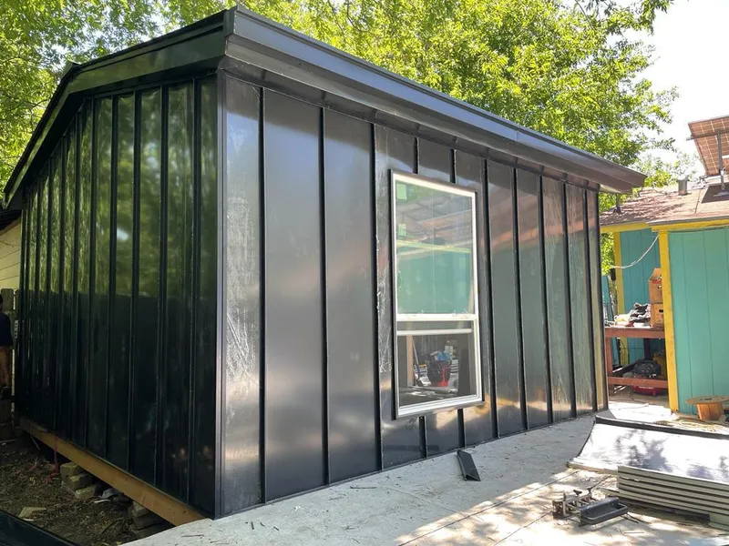 Black standing seam metal wall panels for Metal Roof Installation in Hidalgo